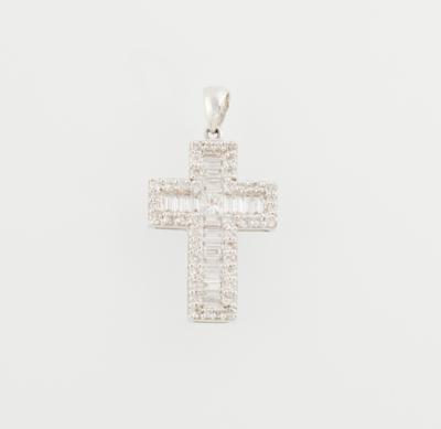 Diamant Kreuzanhänger zus. ca. 1 ct - Jewellery