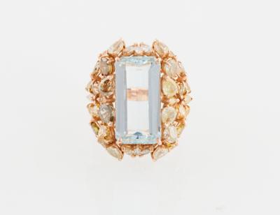 Aquamarinring ca. 12,02 ct - Gioielli