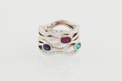 Brillant Farbstein Ring - Gioielli