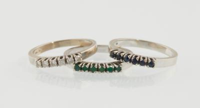 Brillant Farbstein Ringset - Jewellery