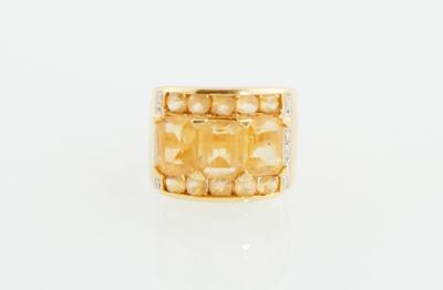 Brillant Citrin Ring - Klenoty