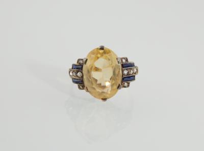Diamant Citrin Ring - Jewellery