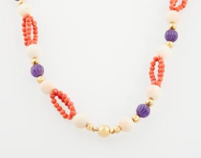 Variable Korallen Amethysthalskette - Jewellery