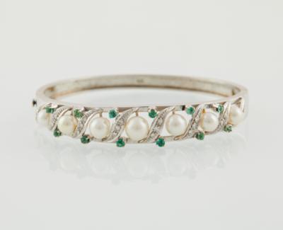 Diamant Smaragd und Kulturperlen Armreif - Jewellery
