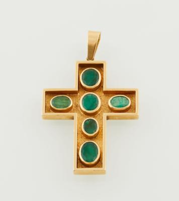 Smaragd Kreuzanhänger - Jewellery