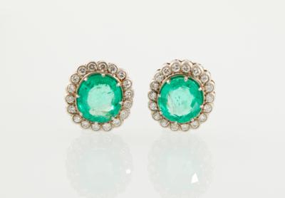 Brillant Smaragd Ohrclips - Jewellery