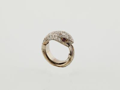 Diamantring Schlange zus. ca. 1,50 ct - Klenoty