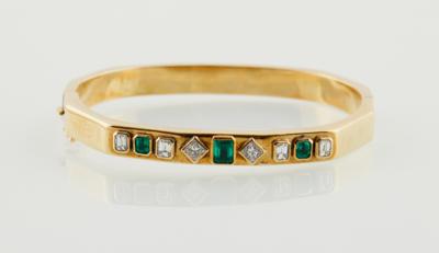 Diamant Smaragd Armreif - Klenoty