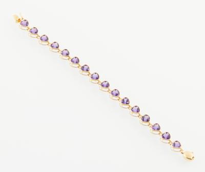 Amethyst Armband Herz - Klenoty