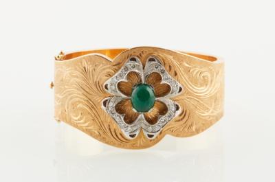 Brillant Smaragd Armreif Glücksklee - Jewellery