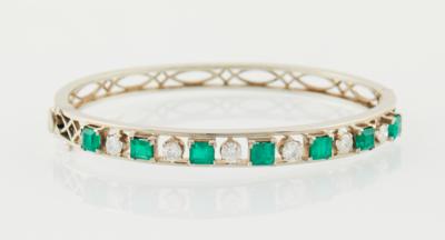 Diamant Smaragd Armreif - Gioielli