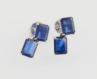 Ohrstecker mit behandelten Saphiren zus. ca. 5,02 ct - Jewellery