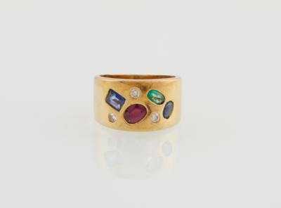 Brillant Farbstein Ring - Jewellery