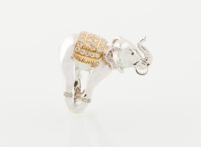 Brillantring Elefant zus. ca. 1,27 ct - Schmuck