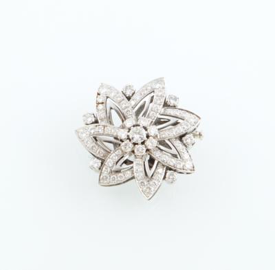 Brillantbrosche zus. ca. 3 ct - Jewellery