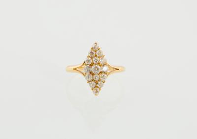 Altschliffdiamant Ring zus. ca. 0,90 ct - Klenoty