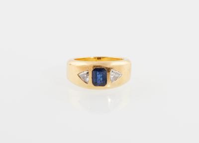 Diamant Saphir Ring - Gioielli