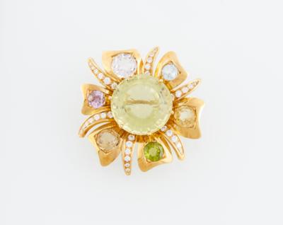 Lemoncitrin Brosche - Jewellery