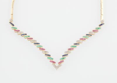 Diamant Farbstein Collier - Schmuck