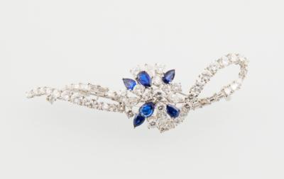Diamant Saphir Brosche - Jewellery