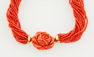 Korallencollier Rose - Klenoty