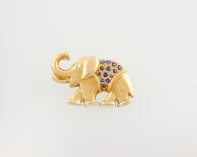 Brillant Saphir Anhänger Elefant - Klenoty