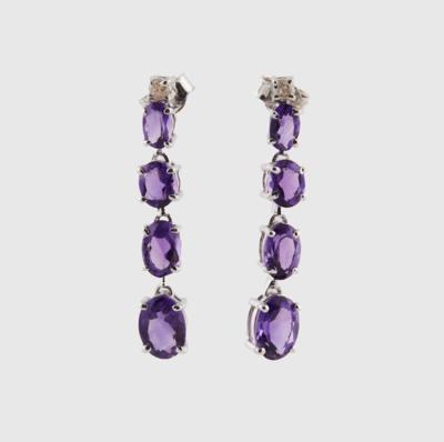 Brillant Amethyst Ohrsteckgehänge - Schmuck