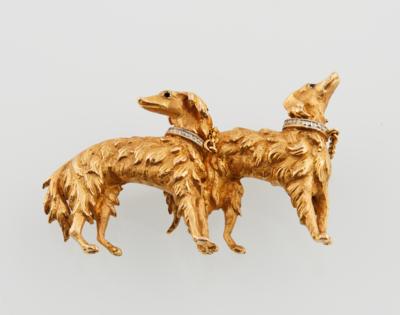 Brosche Hunde - Schmuck