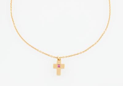 Rubin Kreuzanhänger ca. 0,15 ct - Jewellery