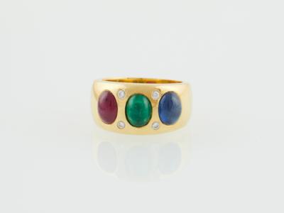 Brillant Farbstein Ring - Jewellery