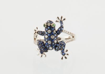 Diamant Saphirring Frosch - Jewellery