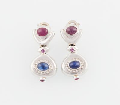 Brillant Farbstein Ohrclips - Jewellery