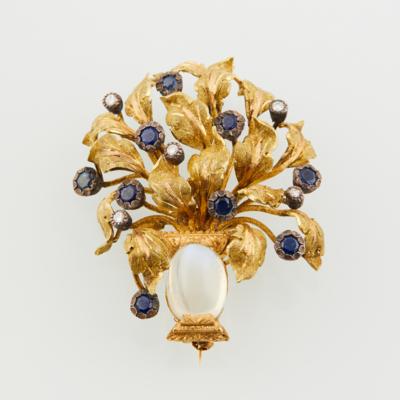Saphir Mondstein Brosche - Jewellery