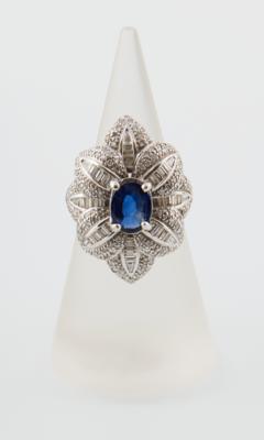 Diamant Saphir Ring - Klenoty