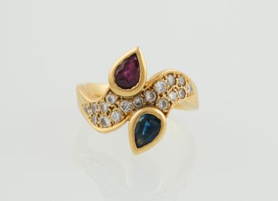 Brillant Rubin Saphirring - Jewellery