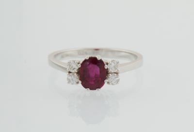 Brillant Rubin Ring - Schmuck