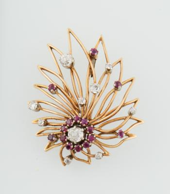 Diamant Rubinbrosche - Jewellery