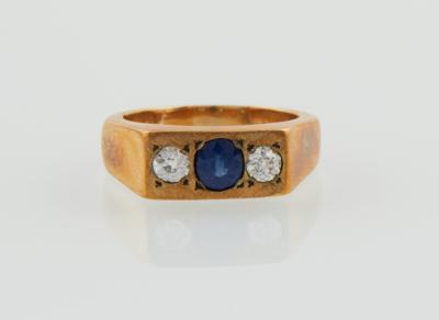 Altschliffbrillant Saphir Ring - Gioielli