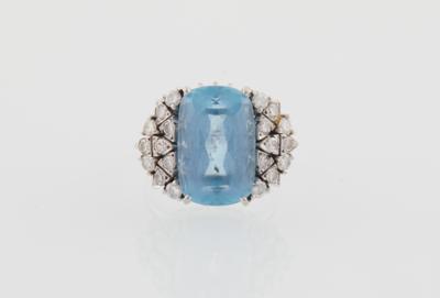 Diamant Aquamarin Ring - Schmuck