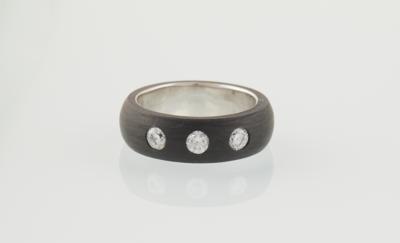 Brillant Carbon Ring zus. ca. 0,60 ct - Gioielli