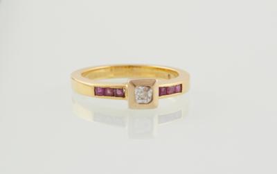 Diamant Rubin Ring - Gioielli