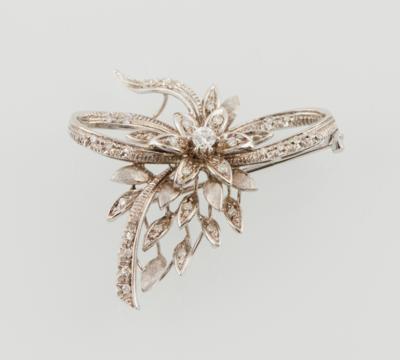 Brillant Diamantbrosche zus. ca. 0,45 ct - Schmuck