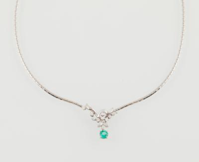 Diamant Smaragdcollier - Klenoty