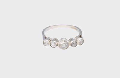 Altschliffdiamant Ring zus. ca. 1 ct - Jewellery