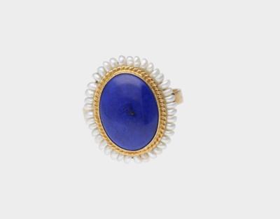 Kulturperlen Lapislazuli Ring - Schmuck