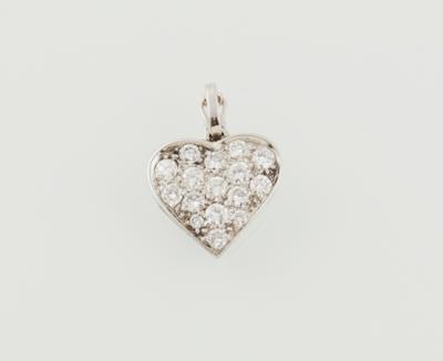 Brillantanhänger Herz zus. ca. 1 ct - Klenoty