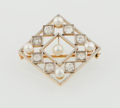 Altschliffdiamant Brosche zus. ca. 1,80 ct - Schmuck