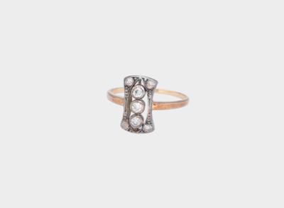 Altschliffdiamant Ring zus. ca. 0,25 ct - Gioielli