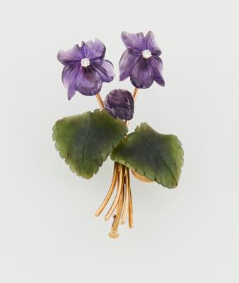 Brillant Blütenbrosche Veilchen - Gioielli