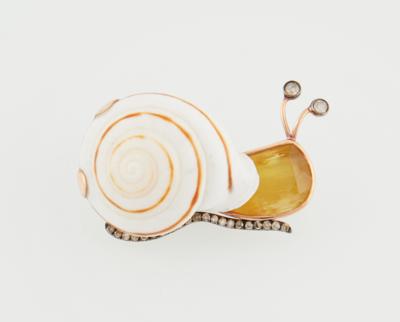 Brosche Schnecke - Schmuck